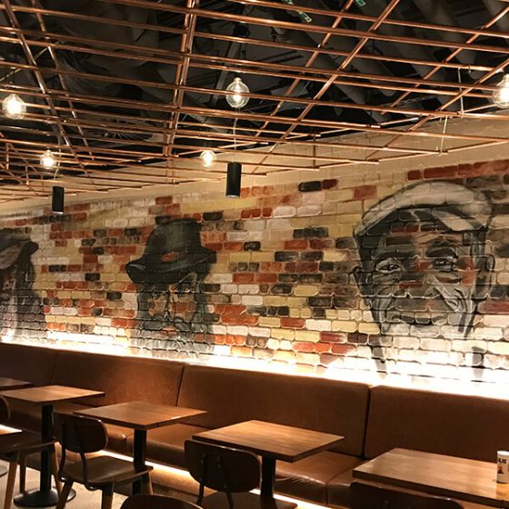 Traditional Dura Rustic brick profile from DuraBric with painted wall mural finish – Quay & Co, Sydney