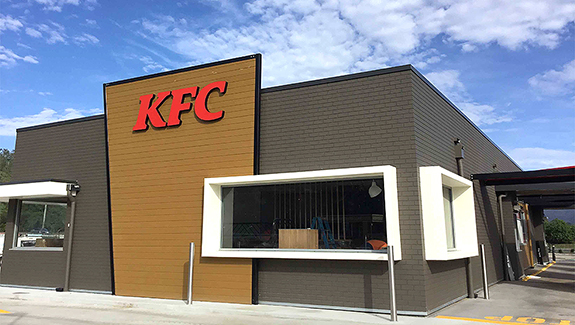 Fast food giant KFC is on the fake – with it’s new exterior brick cladding Dura Standard from DuraBricFast food giant KFC is on the fake – with it’s new exterior brick cladding Dura Standard from Durabric